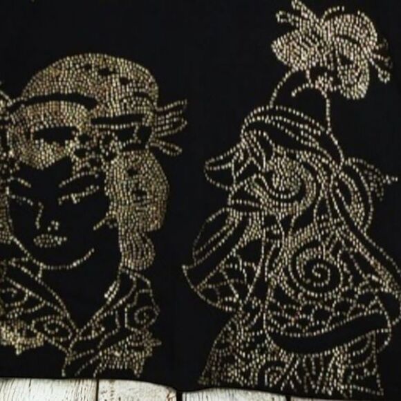 Ed Hardy Girls Tee Sz 4-5 Rhinestones Studs Geisha Rose Tiger RARE Y2K Retro NWT - Picture 6 of 6